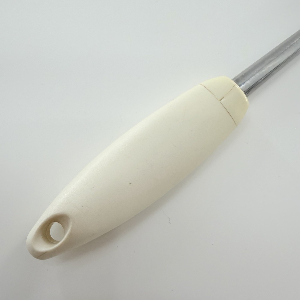 Vintage Pyrex Stainless Steel Soup Ladle White Handle 11.5" 80s 90s Kitchen Tool - Picture 8 of 8